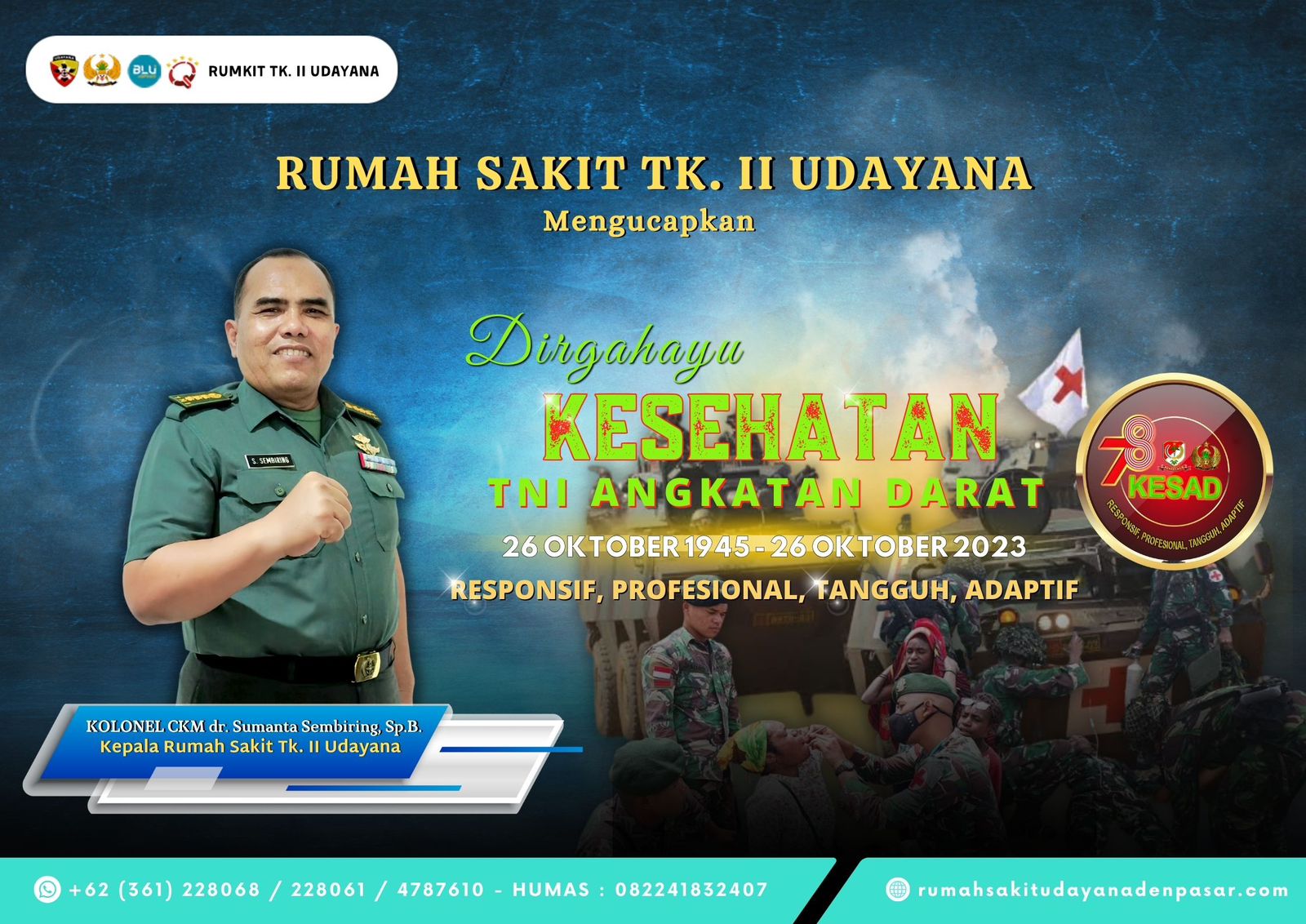 DIRGAHAYU KESEHATAN TNI ANGKATAN DARAT YANG KE-78