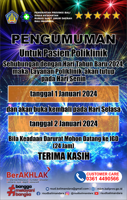 PENGUMUMAN LIBUR TAHUN BARU 2024